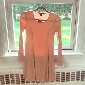 dusty pink long sleeve dress